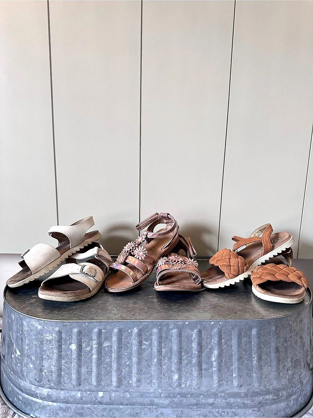 Corkys sandals Floral Brown & White Women's US 6